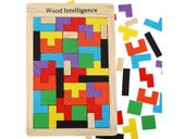 Tetris układanka puzzle drewniane klocki montessori 3d gra logiczna