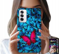 ETUI DO OPPO RENO12 PRO 5G - NIEBIESKIE MOTYLKI, MOTYL, KOBIECE WZORY