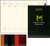 Kalendarz A5 2026 tygodniowy książkowy firmowy z TWOIM LOGO nadruk 50 sztuk