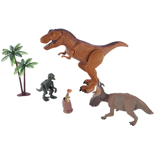 Duży Zestaw Figurek Drzewa Dinozaury Światło Dźwięk Dla Dzieci Rs006-2 na Arena.pl