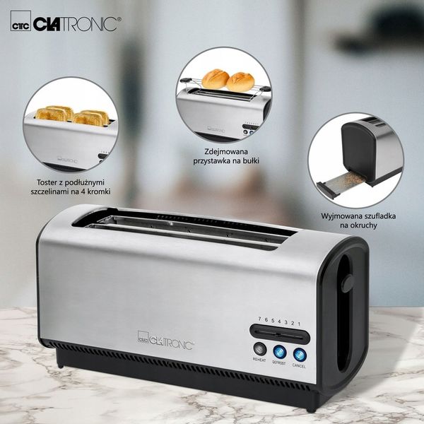 TOSTER OPIEKACZ KANAPEK 4 PYSZNE TOSTY CLATRONIC TA 3687 zdjęcie 4