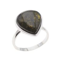 Pierścionek regulowany z Granatem Zielonym w srebrze.