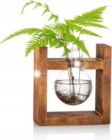 STOJAK DO ROZMNAŻANIA ROŚLIN DREWNIANY SZKLANE DONICZKI TERRARIUM WAZON