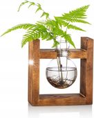 STOJAK DO ROZMNAŻANIA ROŚLIN DREWNIANY SZKLANE DONICZKI TERRARIUM WAZON