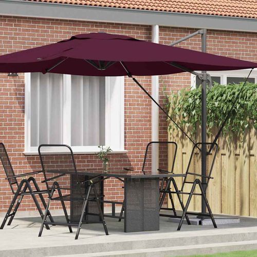 Parasol Roma Czerwony 286 x 285 x 265 cm Poliester i aluminium na Arena.pl