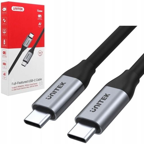 Kabel USB Unitek Kabel USB-C - USB-C - PD 100W, 10 Gbps na Arena.pl