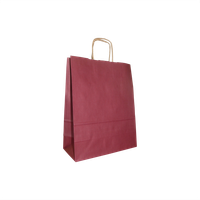 Torba papierowa 25 x 11 x 32 cm, 100 szt. bordowa AWIH