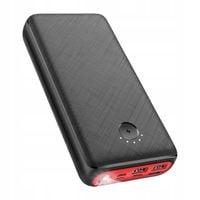 POJEMNY POWERBANK 30000mAh USB-C IN/OUT PD 20W POTRÓJNE ŁADOWANIE LATARKA