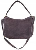 Zamszowa Torebka WŁOSKA listonoszka SKÓRA NATURALNA Vera Pelle CZEKOLADA