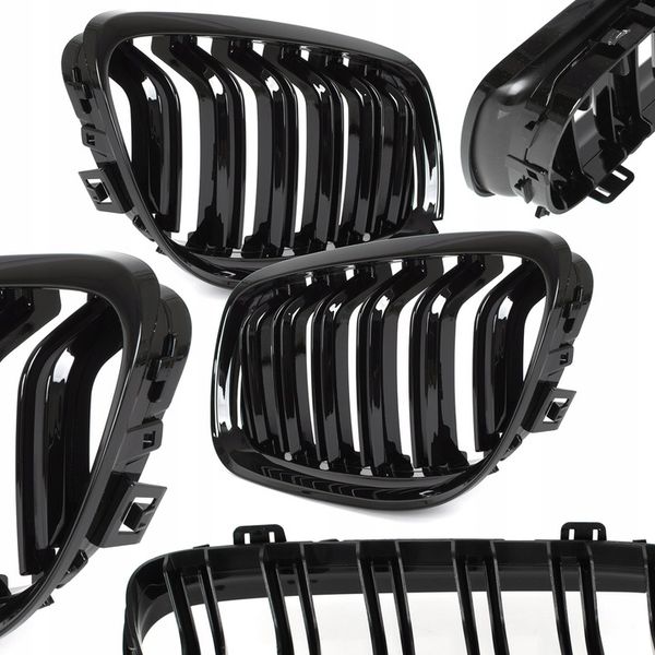 Nerki grill atrapa Czarny połysk do BMW E90 E91lifting 2008-2013 zdjęcie 1