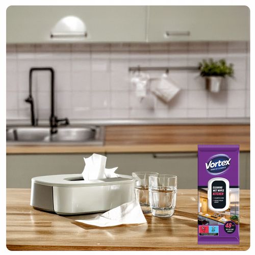 vortex chusteczki nawilżane do kuchni, flip top, 48 sztuk na Arena.pl