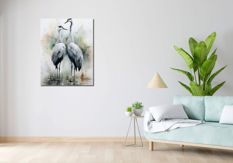 Obraz 70x90cm Tańczące Czaple zdjęcie 2