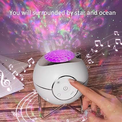 Lampka Nocna Projektor Laserowy Głośnik z Pilotem na Arena.pl