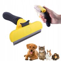 GRZEBIEŃ DO SIERŚCI DLA KOTA PSA ZGRZEBŁO TRYMER ROZMIAR 10CM Z PRZYCISKIEM