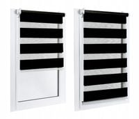 ROLETA ROLETY DZIEŃ I NOC 38 x 150 CM NAPINACZ SZARY BIAŁY CZARNY i INNE