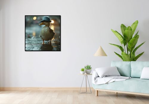 Plakat 80x80cm Kaczka w Kapeluszu na Arena.pl