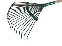 grabie do liści 45cm metalowe z drutu z trzonkiem drewnianym 130cm