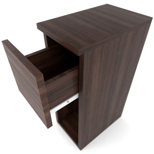 szafka nocna wąska stolik pojemna z szufladą do sypialni 20cm dąb wenge na Arena.pl