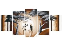 70CM 150CM OBRAZ 5 ELEM SPACER O ZACHODZIE SŁOŃCA ŚCIENNY