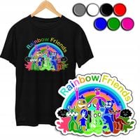 KOSZULKA DZIECIĘCA T-SHIRT Z NADRUKIEM - RAINBOW FRIENDS KOLOR - L 146-152