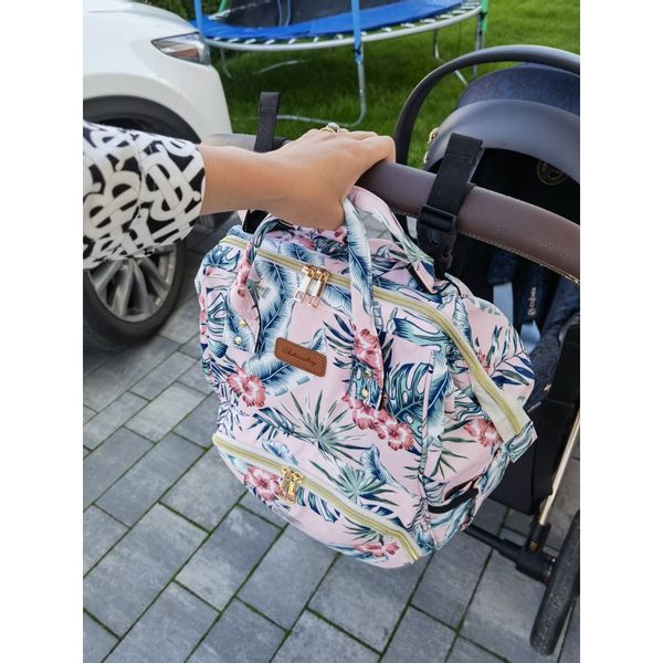 Torba, Organizer Do Wózka Plecak Dla Mamy Usb Różowy Pl152R zdjęcie 6