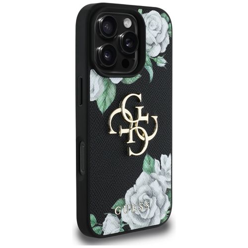 etui guess grained roses big 4g logo do  iphone 16 pro max czarny na Arena.pl
