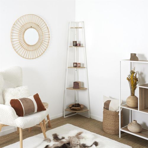 Regał Corner narożny z 5 półkami biały na Arena.pl