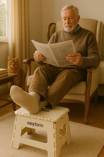 TABORET STOŁEK SKŁADANY ANTYPOŚLIZGOWY KRZESŁO PODEST SCHODEK 150KG na Arena.pl