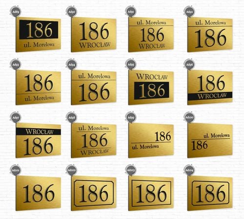 Tabliczka ADRESOWA Z TWOIM ADRESEM STRZAŁKA NUMER na Arena.pl