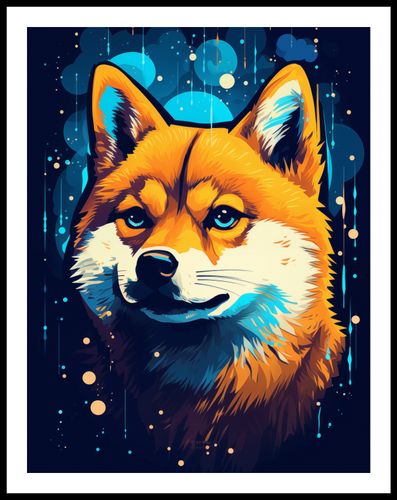 Plakat 50x65cm Lisek w Kosmosie na Arena.pl