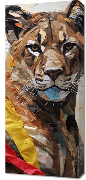 Obraz 40x90cm Papierowy Tygrys zdjęcie 1