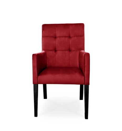 Fotel CAROL / czerwony / noga czarna / R61 na Arena.pl