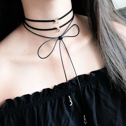 naszyjnik choker moon star - n481 na Arena.pl