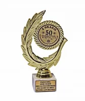 Statuetka Złoty Laur dla Mamy Taty z okazji 50 urodzin urodziny CYFRA 50