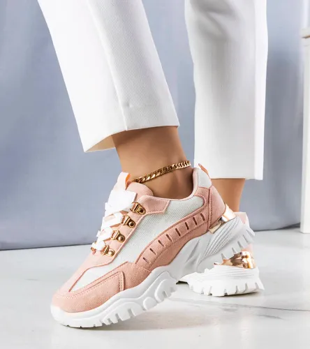 Biało-różowe sneakersy Mindy 37 na Arena.pl