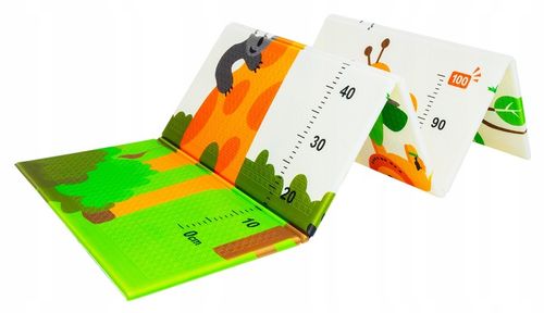 DWUSTRONNA MATA PIANKOWA SKŁADANA DLA DZIECI 180X120 UROCZE ŻYRAFY MIARKA na Arena.pl