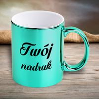 Kubek platerowany z Twoim nadrukiem - zielony
