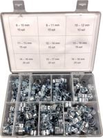 Silver Opaski Mini Obejmy Zaciskowe 135 szt. 8-18mm zestaw