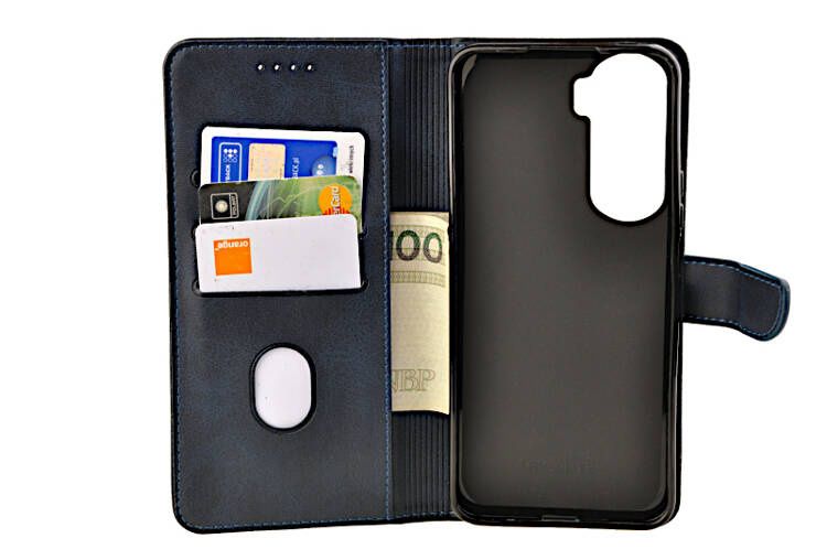 Etui portfel Wallet do Honor 90 Lite granatowy zdjęcie 3