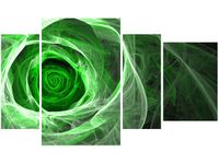 OBRAZ ZIELONA RÓŻA WE KTALACH KWIAT