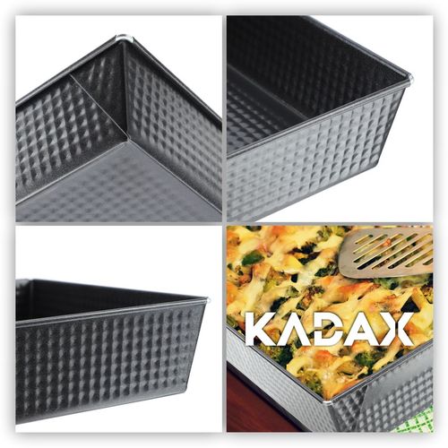 BLACHA FORMA DO PIECZENIA CIASTA BLASZKA PROSTOKĄTNA XXL ZESTAW BLACH 3szt na Arena.pl