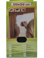 moskitiera siatka przeciw owadom do okna 130cm x 150cm czarna garden line