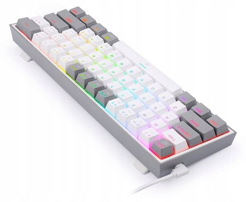 KLAWIATURA MECHANICZNA REDRAGON K617 RGB FIZZ RED BOX SWITCH BIAŁO SZARA na Arena.pl