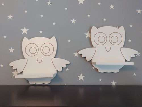 Półka sówka półki sówki zestaw 2 szt. biały na Arena.pl