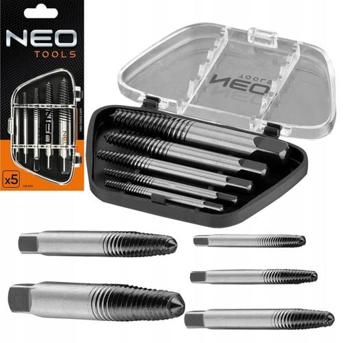 NEO 5 SZT WYKRĘTAKÓW WYKRĘTAKI DO ZERWANYCH USZKODZONYCH ŚRUB M3-M18 na Arena.pl