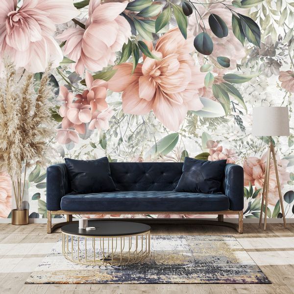Fototapeta Do Salonu Różowe KWIATY Natura 300cm x 210cm zdjęcie 5