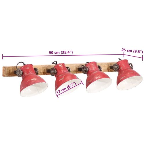 Kinkiet, 25 W, postarzany czerwony, 90x25 cm, E27 na Arena.pl