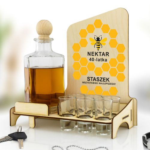 KARAFKA dla PSZCZELARZA  Z KIELISZKAMI prezent na urodziny 18 30 40 50 60 na Arena.pl