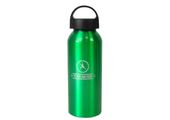 Butelka aluminiowa sportowa z własnym grawerem logiem 500 ml zielona