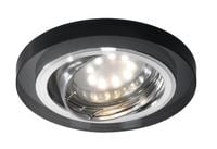 SSU-15 CH/BK MR16 chrom opr. strop. uchyl. okrągła szkło czarne